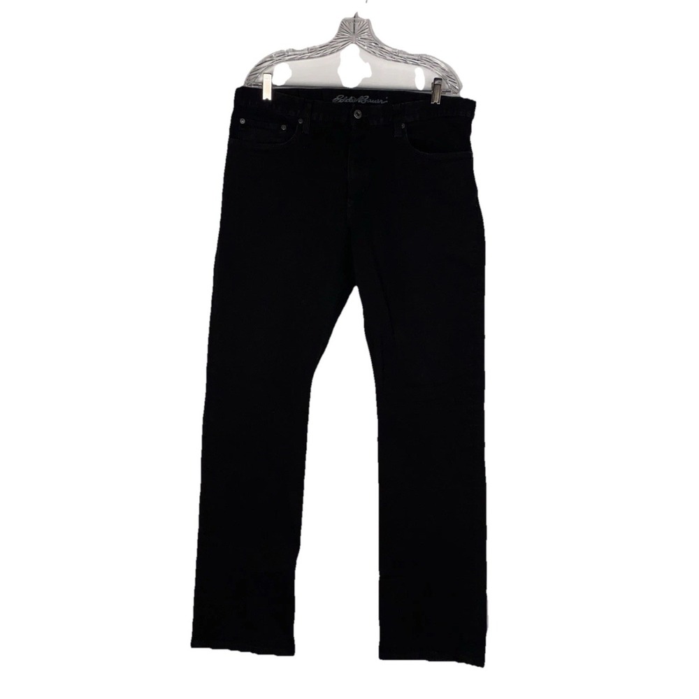 Eddie Bauer Mens Jeans Black Wash‎ Straight Leg Denim Jeans 36x34 Specially Dyed